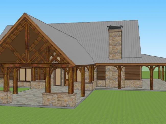 Sketchup住宅模型|小木屋，居住建筑，古典风格