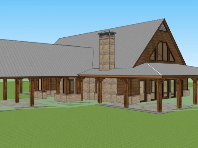 Sketchup住宅模型|小木屋，居住建筑，古典风格