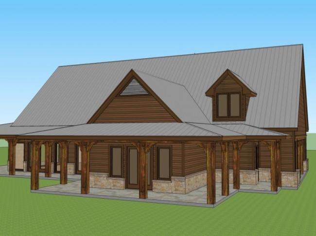 Sketchup住宅模型|小木屋，居住建筑，古典风格