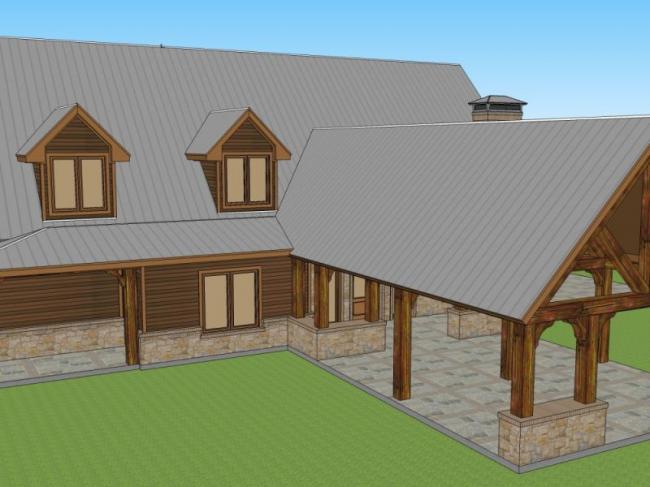 Sketchup住宅模型|小木屋，居住建筑，古典风格