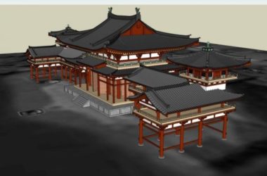 Sketchup古建筑模型|多层古建筑，中式风格-BIM建筑网