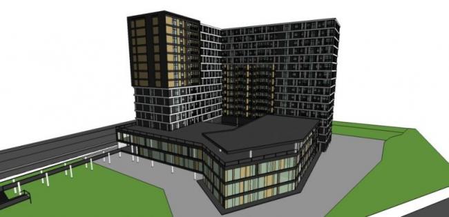 Sketchup综合体模型|多高层综合体，商业，住宅，现代风格