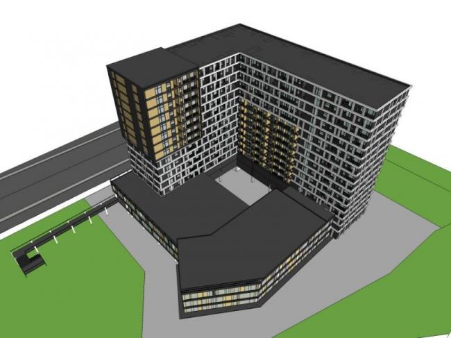 Sketchup综合体模型|多高层综合体，商业，住宅，现代风格