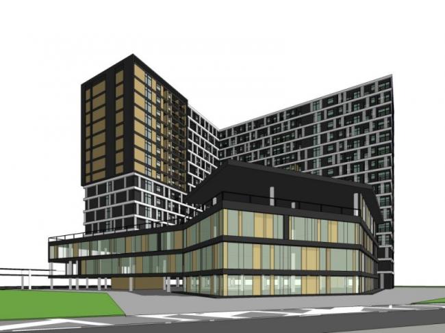 Sketchup综合体模型|多高层综合体，商业，住宅，现代风格