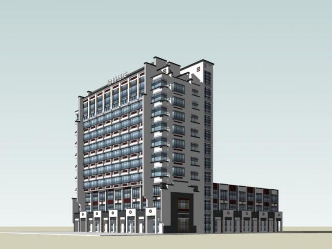 Sketchup酒店模型|高层酒店，现代风格