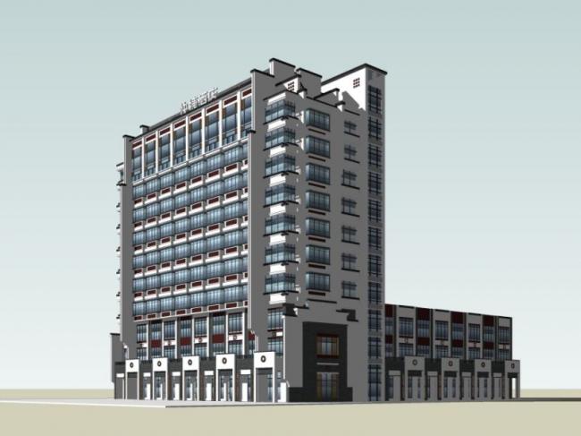 Sketchup酒店模型|高层酒店，现代风格