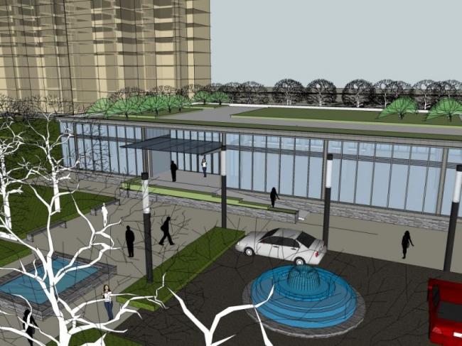 Sketchup商业模型|低层，商业会所，现代风格