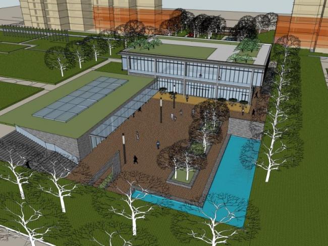 Sketchup商业模型|低层，商业会所，现代风格