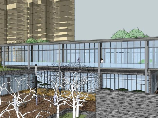 Sketchup商业模型|低层，商业会所，现代风格