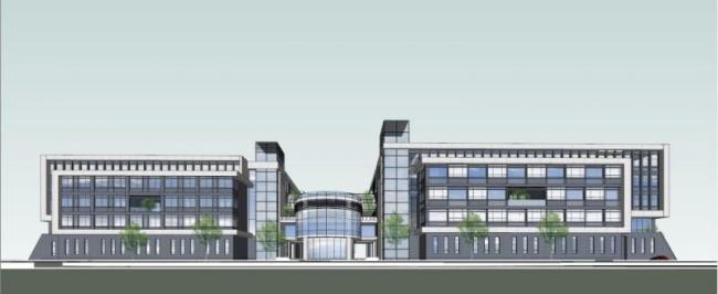 Sketchup学校模型|多层大学学校校园，教育建筑，现代风格