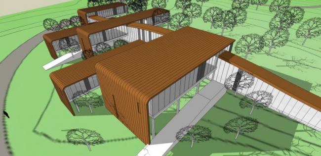 Sketchup商业模型|低层会所，现代风格