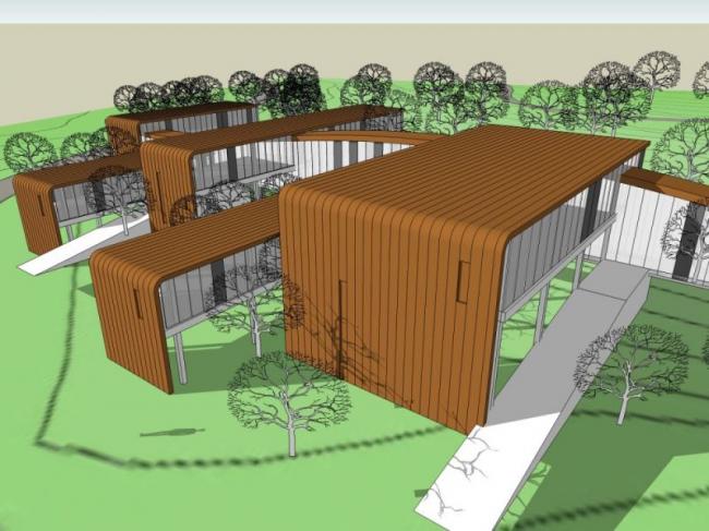 Sketchup商业模型|低层会所，现代风格