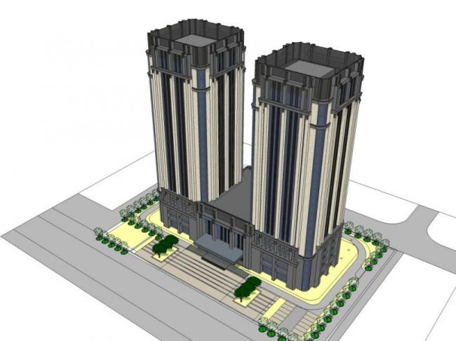 Sketchup酒店模型|高层酒店，古典风格