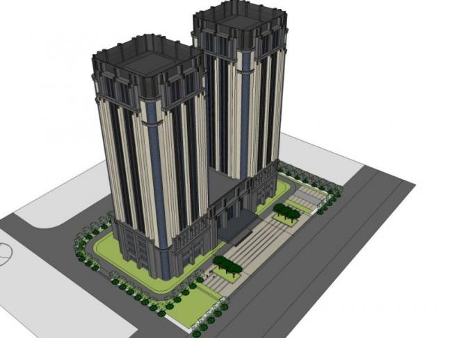 Sketchup酒店模型|高层酒店，古典风格