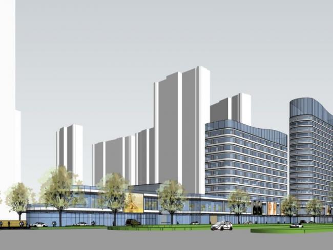 Sketchup综合体模型|多高层商业综合体，酒店，办公，现代风格