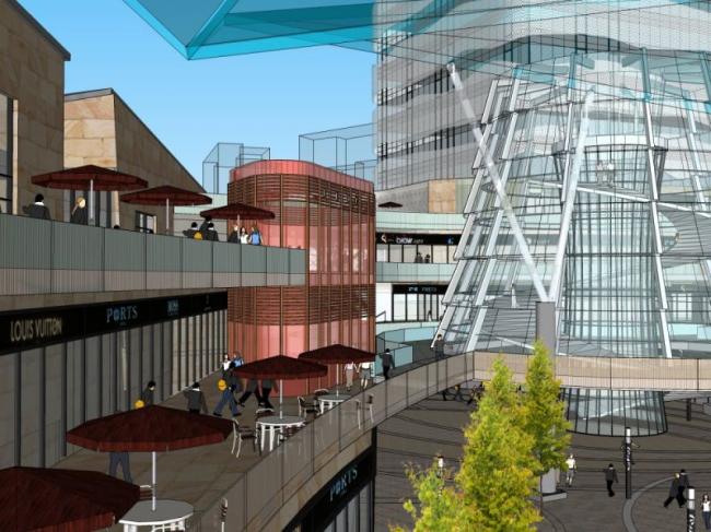 Sketchup综合体模型|多高层商业综合体，办公，现代风格