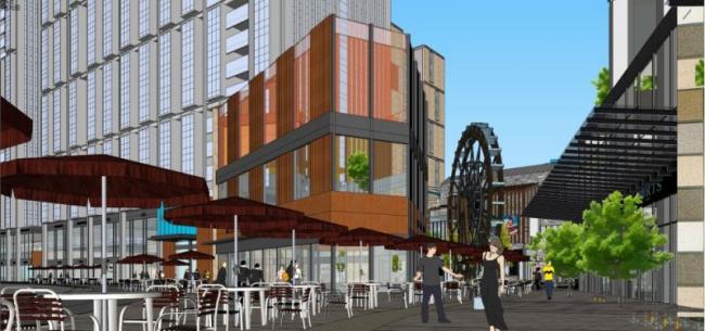 Sketchup综合体模型|多高层商业综合体，办公，现代风格