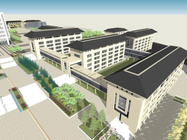 Sketchup学校模型|多层学校，校园教育建筑，古典风格