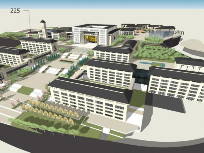 Sketchup学校模型|多层学校，校园教育建筑，古典风格