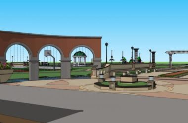 Sketchup景观模型|广场景观，欧式风格，古典风格-BIM建筑网