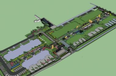 Sketchup景观模型|广场景观，现代中式风格-BIM建筑网