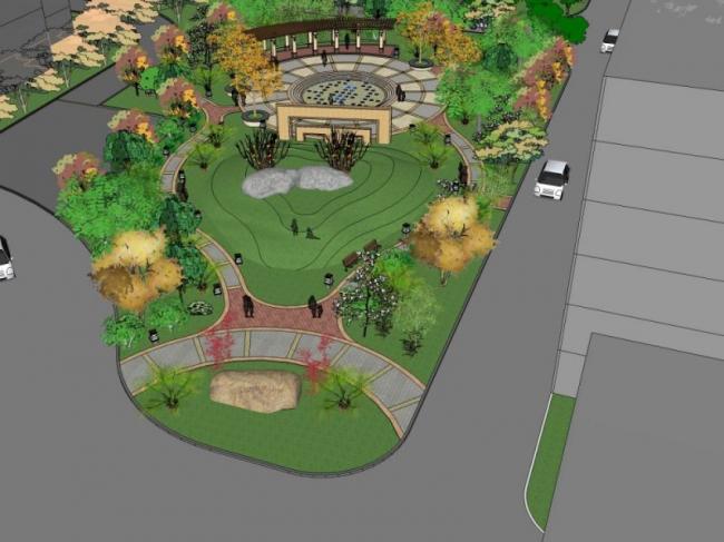 Sketchup景观模型|居住区景观，住宅景观，古典风格