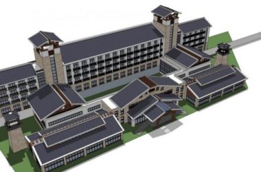 Sketchup酒店模型|多层酒店，新中式风格-BIM建筑网