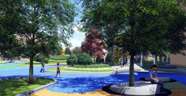 Sketchup景观模型|多层幼儿园学校景观，现代风格