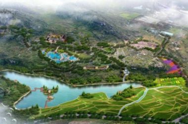 Sketchup酒店模型|度假山庄，中式风格-BIM建筑网