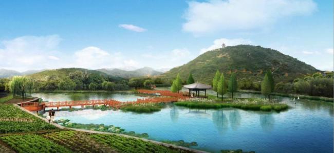 Sketchup酒店模型|度假山庄，中式风格