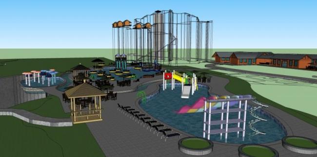 Sketchup酒店模型|度假山庄，中式风格