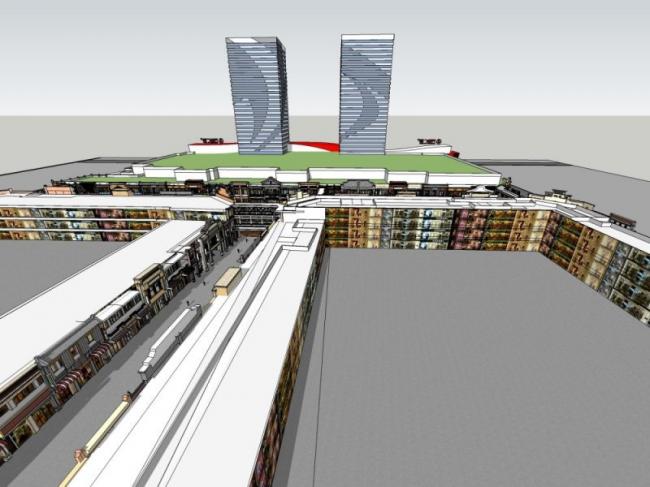 Sketchup商业模型|高层商业建筑，现代风格