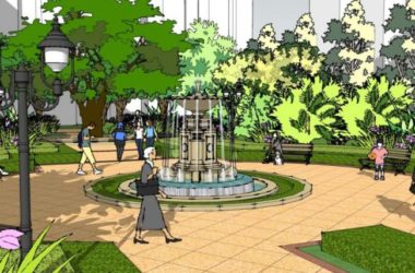 Sketchup景观模型|泳池景观，古典风格-BIM建筑网