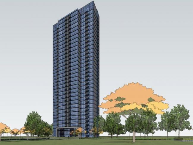 Sketchup住宅模型|超高层住宅楼，现代风格