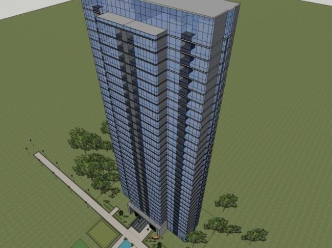 Sketchup住宅模型|超高层住宅楼，现代风格