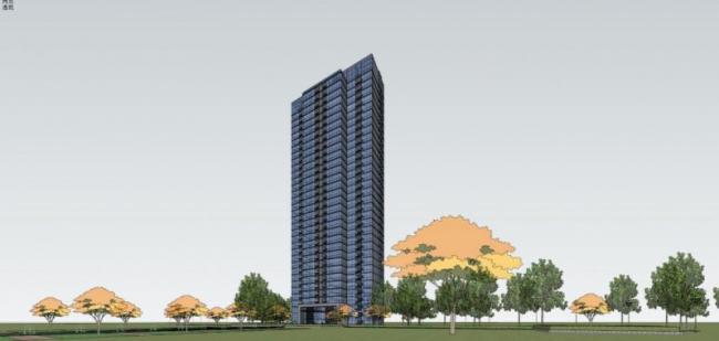 Sketchup住宅模型|超高层住宅楼，现代风格
