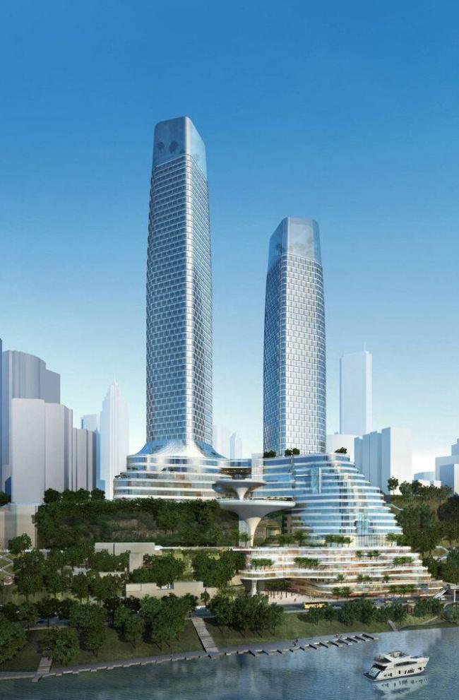 Sketchup综合体模型|超高层商业综合体，办公楼，酒店，现代风格