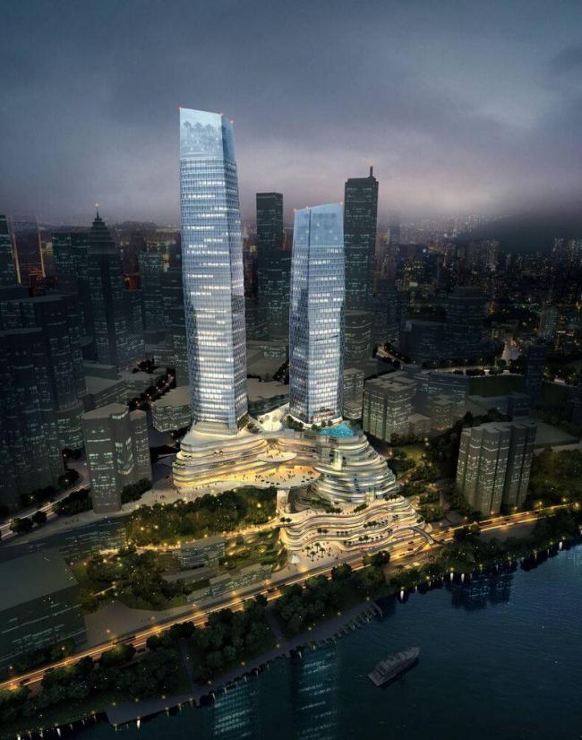 Sketchup综合体模型|超高层商业综合体，办公楼，酒店，现代风格