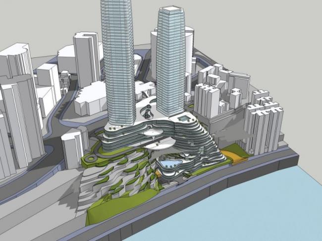 Sketchup综合体模型|超高层商业综合体，办公楼，酒店，现代风格