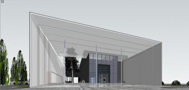 Sketchup商业模型|售楼处，现代风格