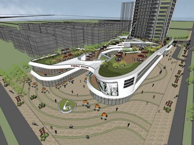 Sketchup综合体模型|多高层商住综合体，商业，住宅，现代风格