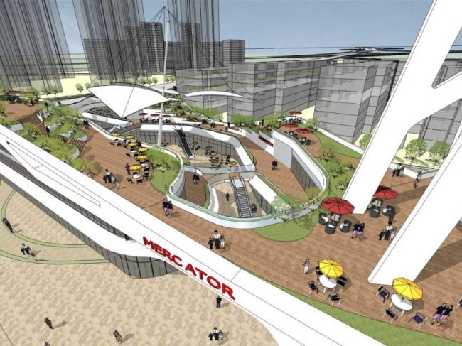 Sketchup综合体模型|多高层商住综合体，商业，住宅，现代风格