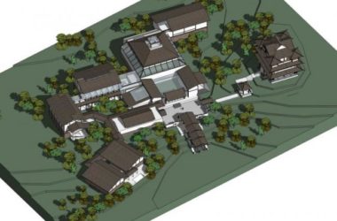 Sketchup文化模型|多层博物馆，文化建筑，中式风格-BIM建筑网