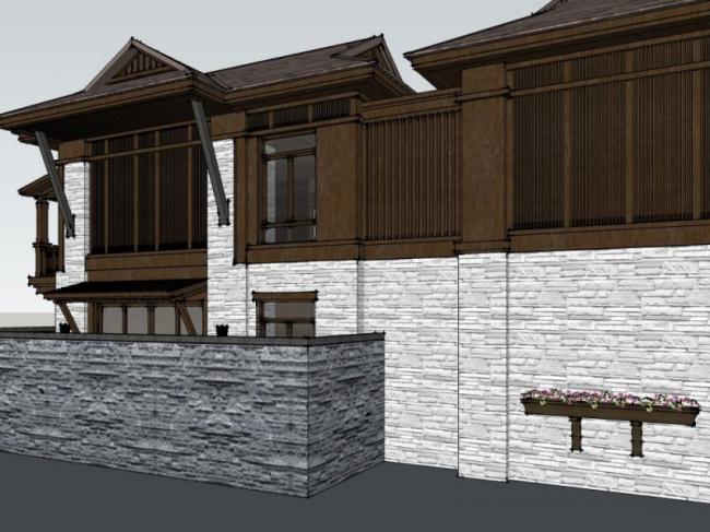Sketchup酒店模型|酒店，中式风格