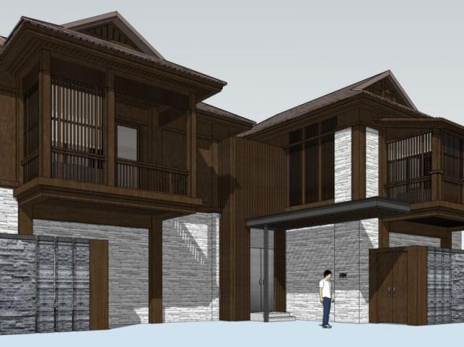 Sketchup酒店模型|酒店，中式风格