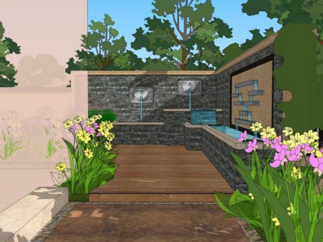 Sketchup景观模型|别墅景观，古典风格