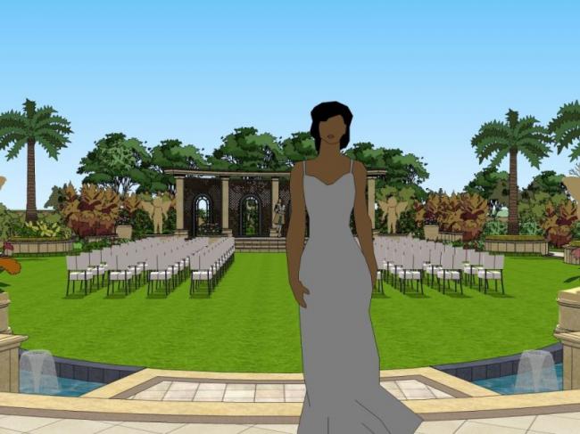 Sketchup景观模型|公园景观，古典风格