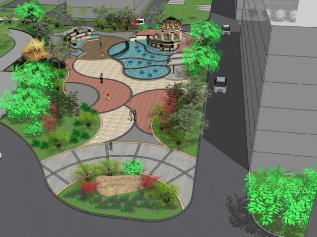 Sketchup景观模型|住宅景观，古典风格