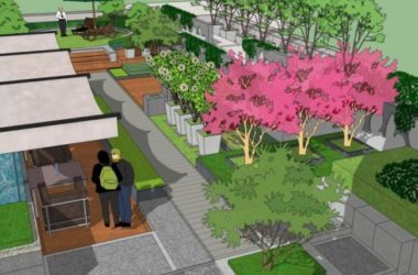 Sketchup景观模型|屋顶花园景观，现代风格-BIM建筑网