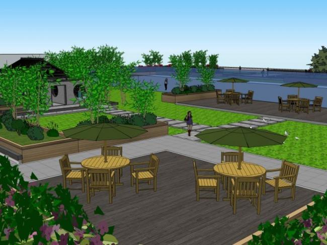 Sketchup景观模型|屋顶花园景观，现代风格
